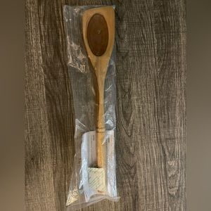 Pampered Chef Teak Wooden Corner Spoon